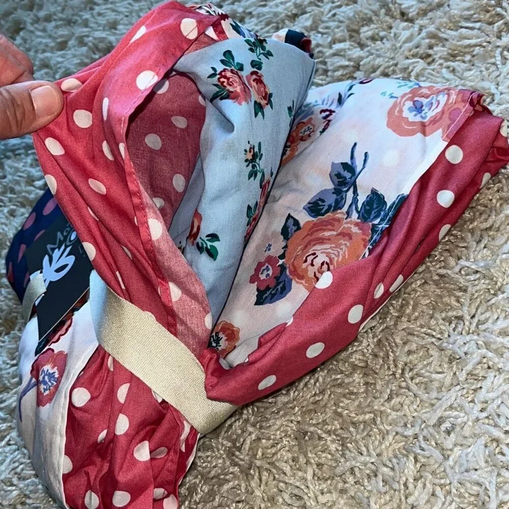 NWT Matilda Jane Queen- Crib Bed Skirt Like a Baby Florals Polka Dot
